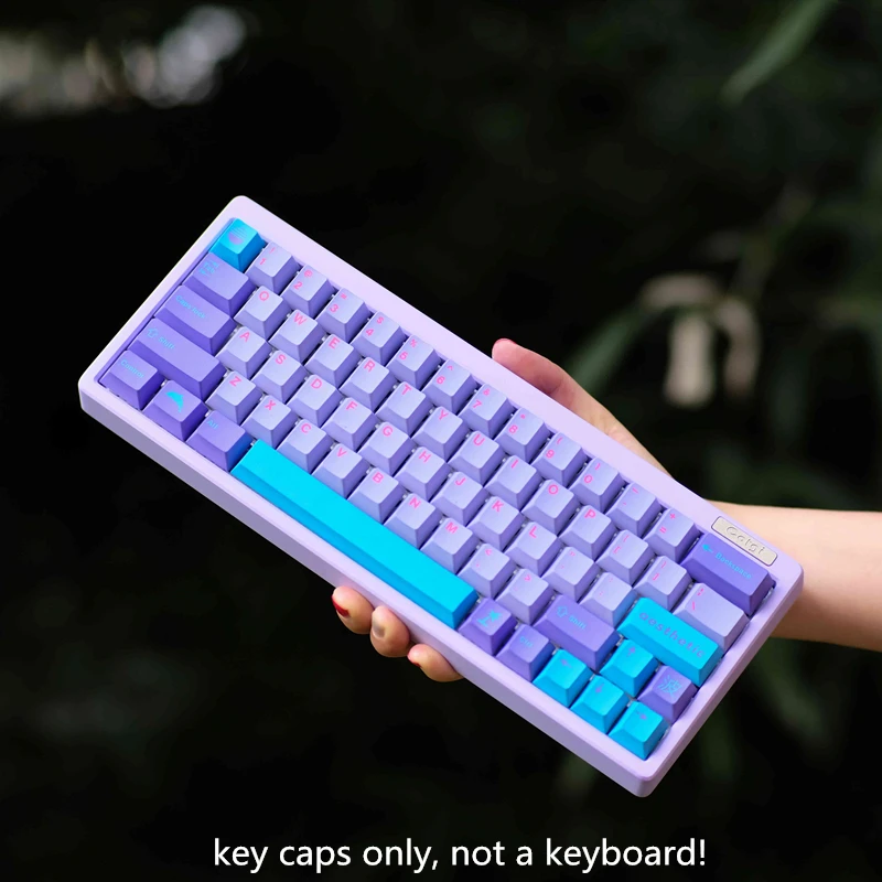 Chaves Conjunto Gmk Vaporwave Keycaps Pbt Tintura Sublimação Chave Tampa Cherry Perfil Keycap para 61 64 68 84 96 980 104 Teclado 129