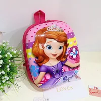 Disney Cartoon Spiderman Boys Children's Backpack Sofia School Bag  Cute Kitty Girl Baby Backpack Cartoon Egg Shell Bags 4