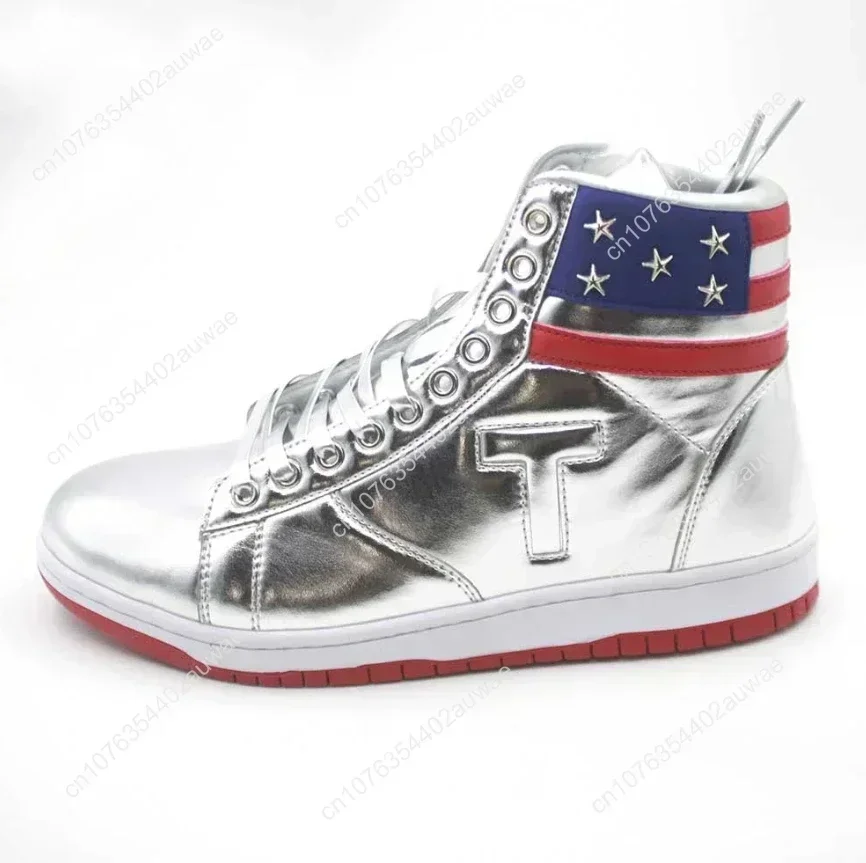 100% Trump VICTORY Gold Shoes MAGA Never Surrender Sneakers Higi Low Top Mens Womens Casual Boots Road Shoe