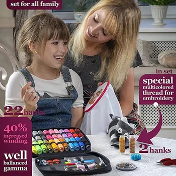 Sewing Kits DIY Multi-function Sewing Box Set for Hand Quilting Stitching Embroidery Thread Sewing Accessories Sewing Kits 6