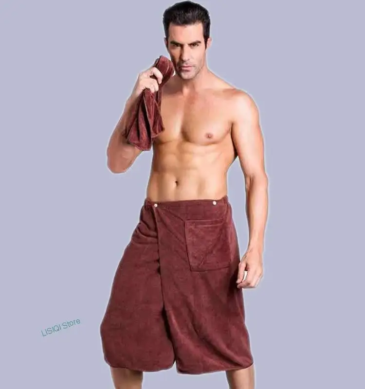 

2022 Soft Man Wearable Bath Towel With Pocket Magic Mircofiber Soft Swimming Beach Towel Blanket Toalla De Playa 70*140cm