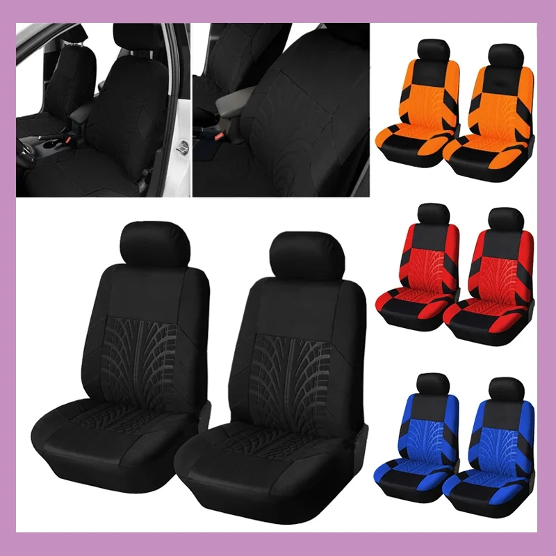 2 Fundas Universales para Asientos Delanteros de Coche, Fundas para Asientos de Automóvil, Interior Automotriz