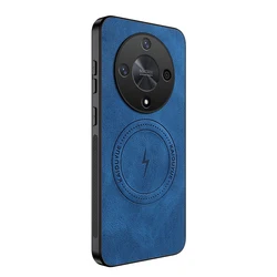 Custodia in pelle opaca ultra sottile di lusso con copertura per ricarica wireless magnetica intelligente