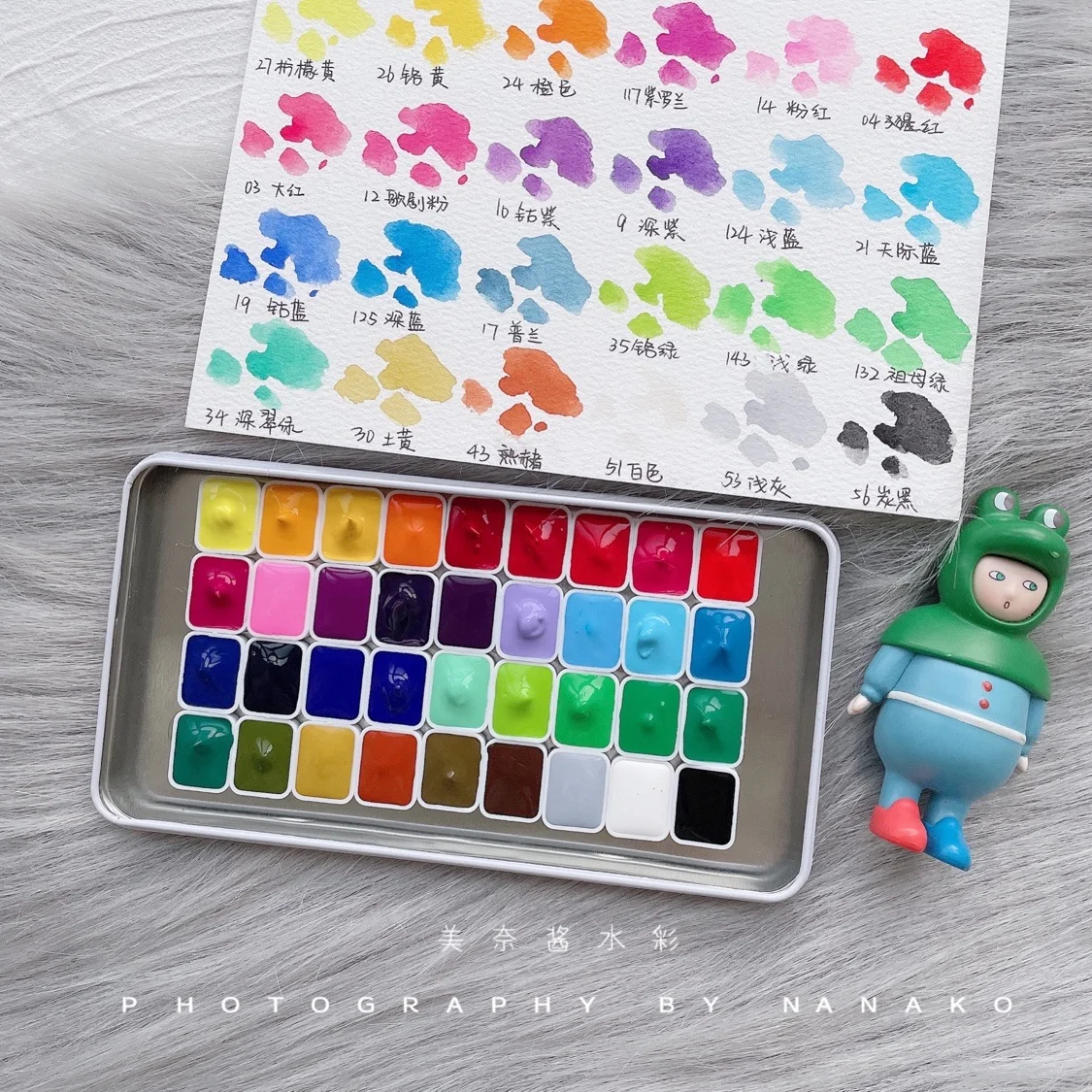 Nicker Gouache 페인트 24 색 36 색 불투명 수채화 2ml 광고 디자인 일러스트레이션 전문 드로잉 미술 용품