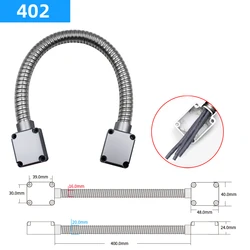 Stainless Steel Armored Door Loop with Exposed Mounting for Access Control Systems (Cable402)