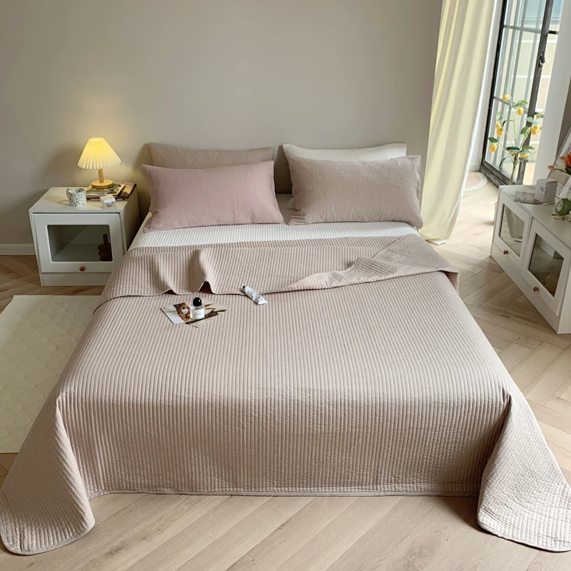 Cotton Bedspread Solid Color Quilt Double Bed Covers sofa blanket Bed Linen Quilted Bedspread cubre cama printed bedspread
