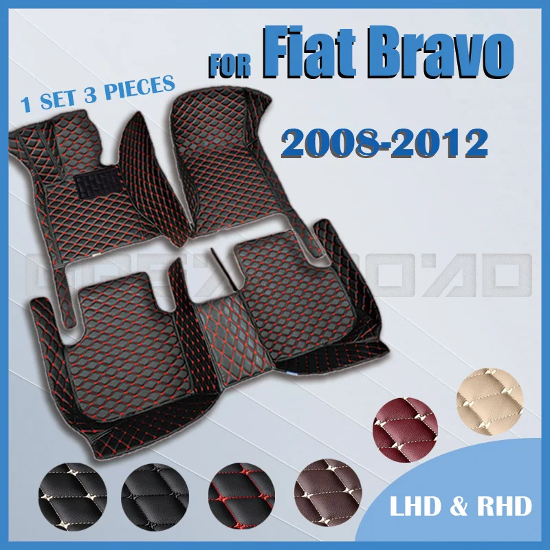 

Car floor mats for Fiat Bravo 2008 2009 2010 2011 2012Custom auto foot Pads automobile carpet cover