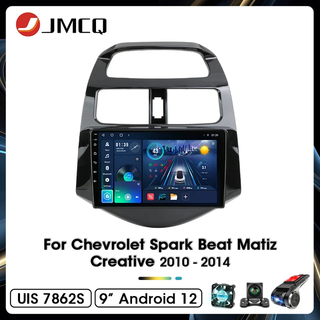 JMCQ 9" Car Stereo Radio For Chevrolet Spark Beat Matiz Creative 2010 - 2014 Android12 Carplay Multimidia Video Player Head Unit