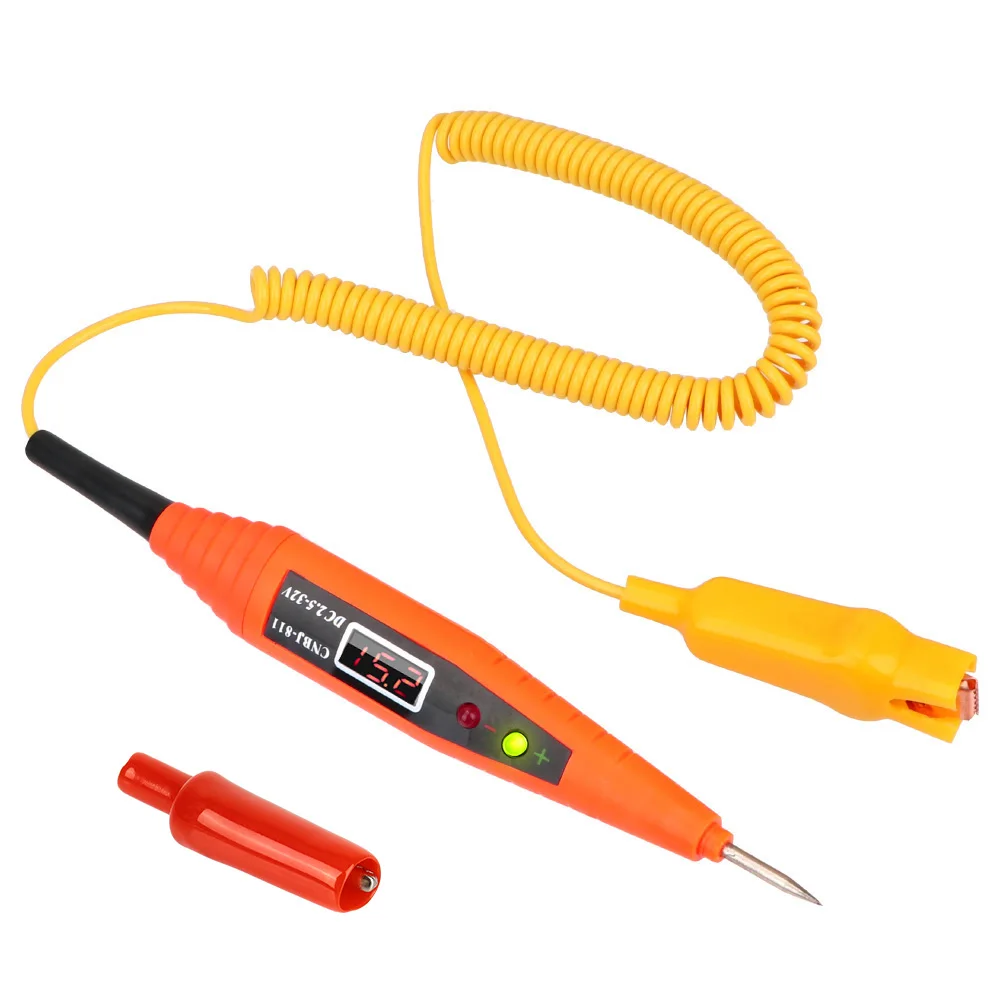 24V 12V Electric Test Pen Probe Control For Car Tester Volt Auto Battery Diagnostic Tools Truck Trailer Motorcycle Accessories circuit tester circuit detector probe pen tester voltage test pen
