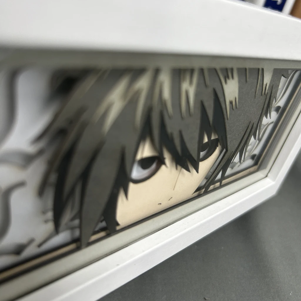 Scatola luminosa anime multicolore a led per la decorazione della camera da letto Scatola per ombra tagliata in carta Regalo di compleanno Lampada da notte da comodino Regali  26
