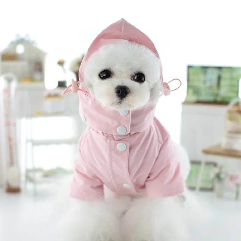 Fleece Warm Coat for Dogs, Detachable Hood, Puppy, Teddy, Bichon, Dog Jacket, Winter