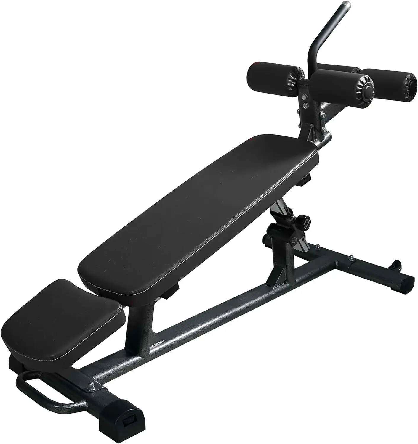 Finer Form Semi-Commercial Sit-Up Bench For Core Workouts and Decline Bench Press. Adjustable Weight with Reverse Crunch