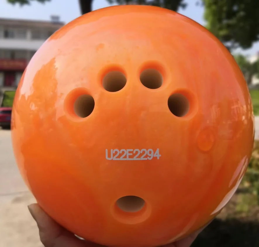 어린이용 경량 볼링공 4파운드(1.8kg) 오렌지색 5손가락 구멍 포함