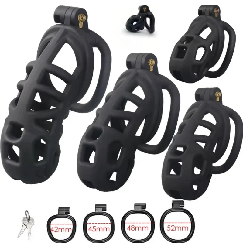 5 Size Sex Toys For Men Adult Waist Belt Male Chastity Cock Cage Penis Sleeve Cockrings Erotic Urethral Lock BDSM Bondage Sex