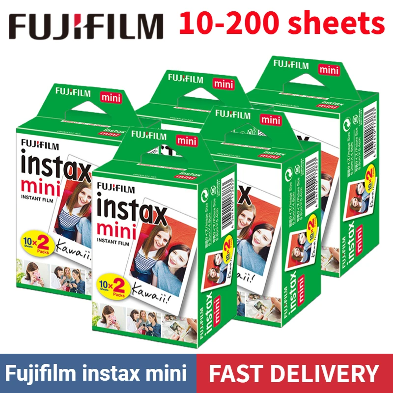 10/20/40/80/100/200 sheets Fujifilm instax mini 11 9 7+ 3 Inch white Edge films for Instant  mini Camera 25 50s 90 Photo paper