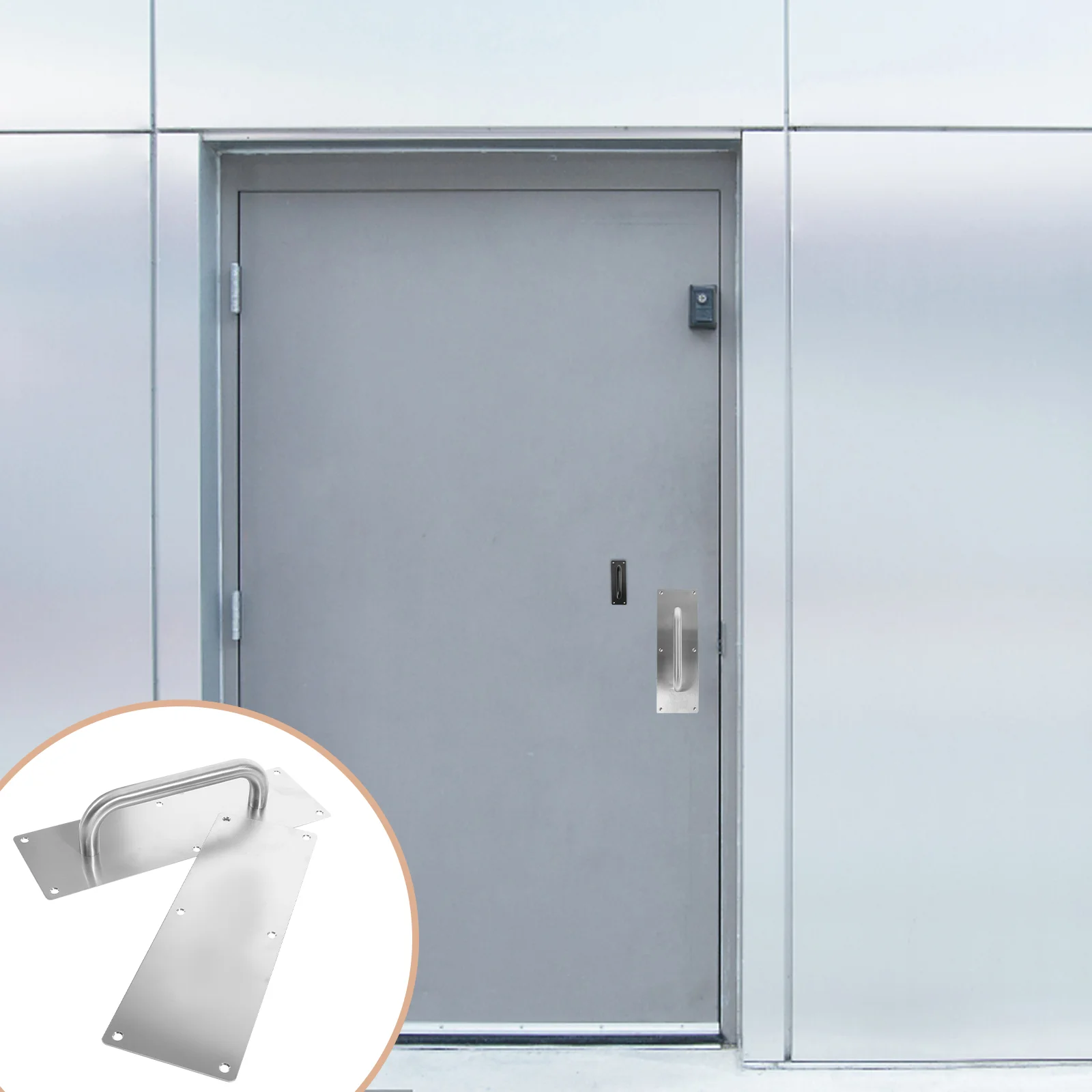 

Door Push Plates Door Pull Plate Handle Stainess Steel Door Handle Pull Push Door Plate Closet Door Handle Home Office