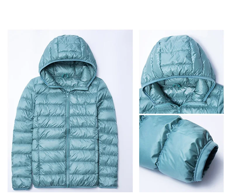 New Women Thin Down Jacket White Duck Down Ultralight Jackets Autumn and Winter Warm Coats Female Portable Outwear 2023