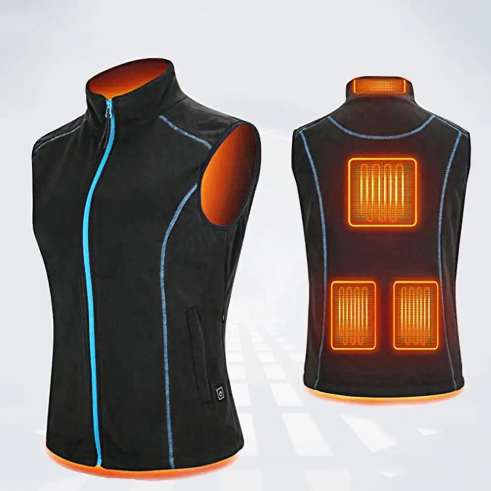 

Hiking Vest 4 Heating Zones Polar Fleece Winter Thermal Vest Women USB Rechargeable Electric Heating Warming Waistcoat chalecos