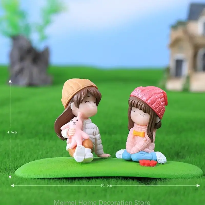 H7BF Fairy Garden Fairies Figurines Miniature Garden Girl Lawn Fairy Accessory