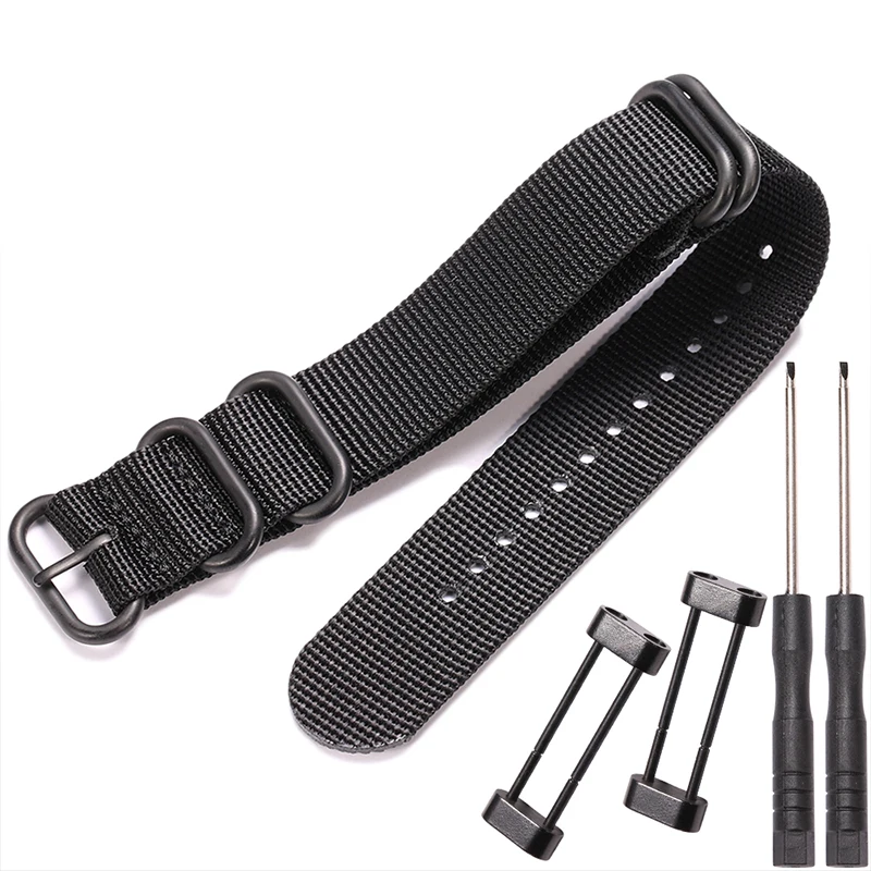 24mm Nylon Waterproof Smartwatch Band - Outdoor Sports Bracelet Accessory