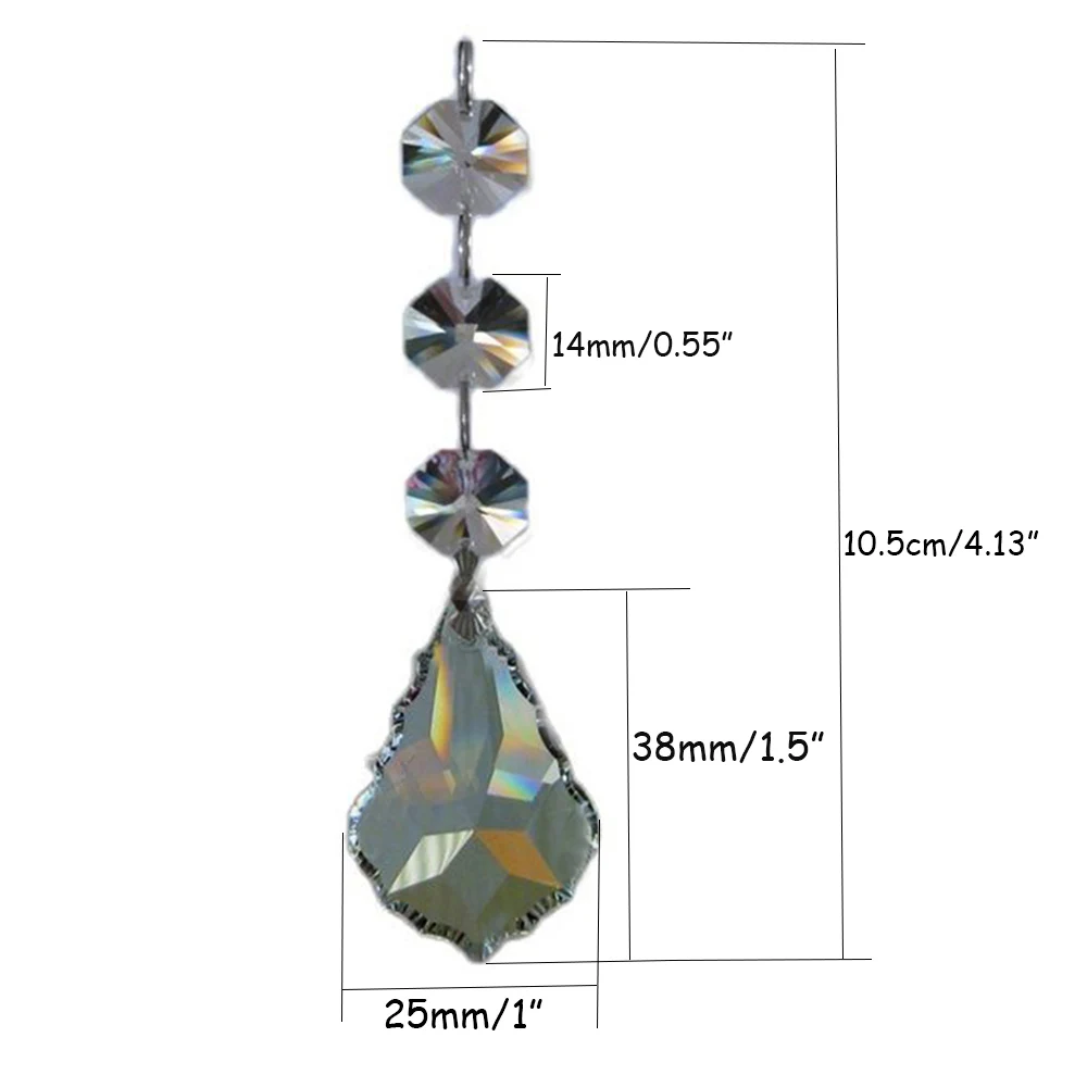 2PC Chakra Crystal Suncatcher Hanging Crystal Feng Shui Rainbow Prism Sparkling Christmas Presents