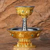 Eight Auspicious Buddhist Manza Protection Cups Tantra Alloy Handicrafts, Tibetan Gong, Gilded Buddhist Plates, Home Gifts 1
