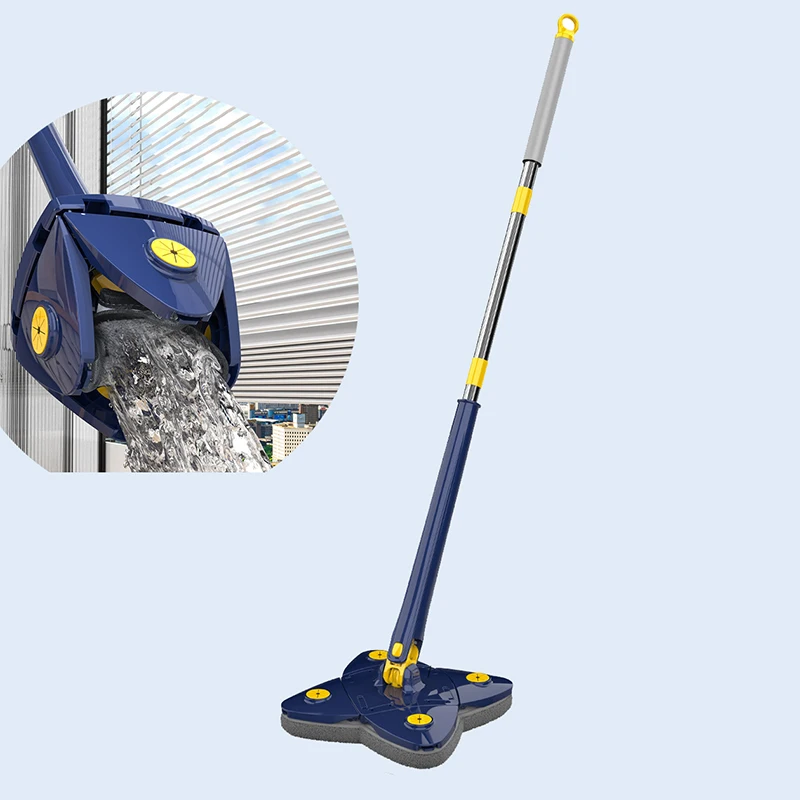 

2023 New 360° Rotatable Squeeze Mop Adjustable Four Corners Floor Cleaning Mop for Home Cleaning, Household Cleaning Tools