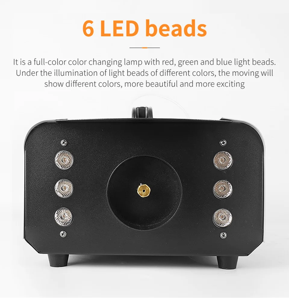 LED 1500W Fog Machine DJ Stage 1500W Smoke Machine RGB Wire And Remote Control K