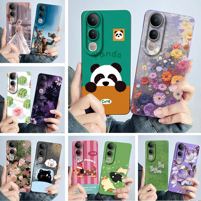 Cute Panda Cat Soft Liquid Silicone Phone Case - Full Protection Back Cover