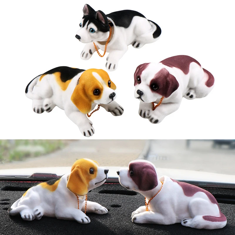 1Pcs Cute Puppy Dashboard Decoration Simulation Dog Car Decoration Tabletop  Nodding Puppy Toys Car Ornaments Shaking Head Dog Bobblehead Dog TEDDY