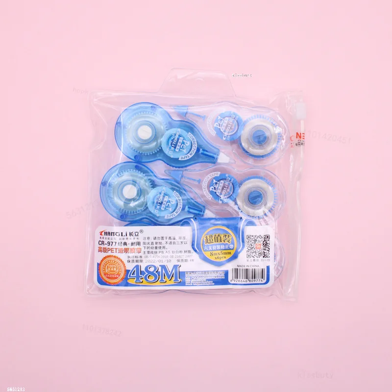 6Pcs/set Roller Correction Tape 8mx5mm White Sticker Tape for Student Error Eraser School Office Supplies Stationery