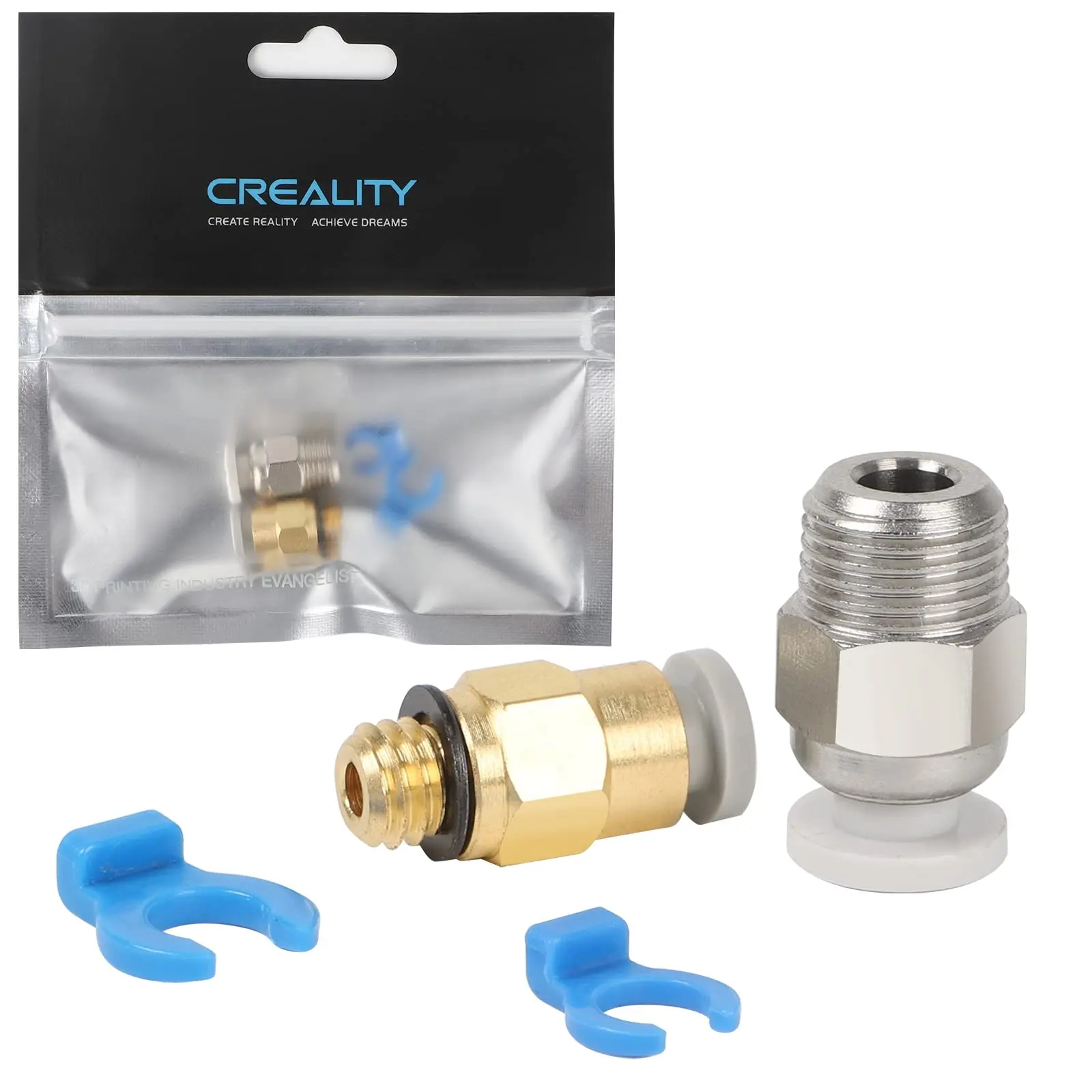 Creality PC4-M6 und PC4-M10 Pneumatische Fitting Bowden Tube Coupler für 3D-Drucker Bowden Extruder von Ender 3/3 Pro/3 V2/3 Max neo