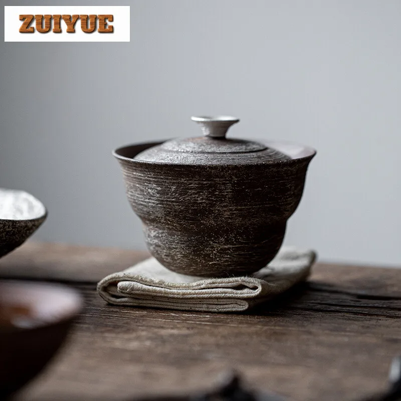 150ml Handmade Gilt Silver Cover Bowl Household Anti Scald Gourd Gaiwan Creative Tea Tureen Tea Maker Ceremony Collection