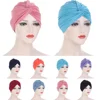 Muslim Women Twist Knot Chemo Cap Cancer Hat Turban Hat Bonnet Head Scarf Wrap Indian Hat Beanies Skullies 2024 Arab Islamic Cap 6
