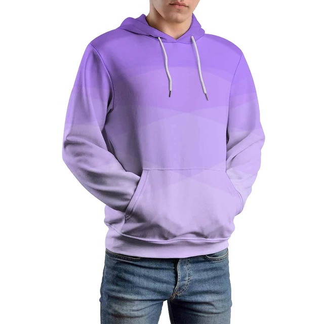 Blue Mens Zip Up Hoodie Men Casual Sports Fitness Sweatshirt Hooded Zipper  Gradient Tie-Dye Print Jacket 