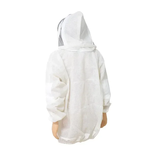 سترة تربية النحل 3 طبقات ملابس تربية النحل ملابس تربية النحل مع قبعة قابلة للإزالة بدلة مضادة للتهوية ملابس تربية النحل