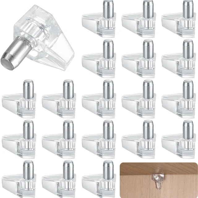 ชั้นวางตู้หมุดชั้นวางสนับสนุน PEG CLEAR ชั้นวางรองรับ Pins ชั้นวางผู้ถือ Pins วงเล็บหมุดสําหรับตู้ครัวชั้นวางหนังสือ 1