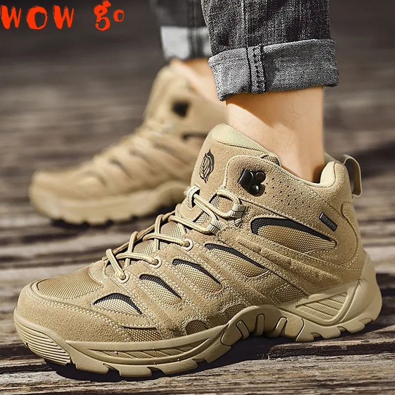 

Men's Military Boot Combat Mens Ankle Boot Tactical Big Size 39-47 Army Boot Male Shoes Work Safety Shoes Motocycle Boots