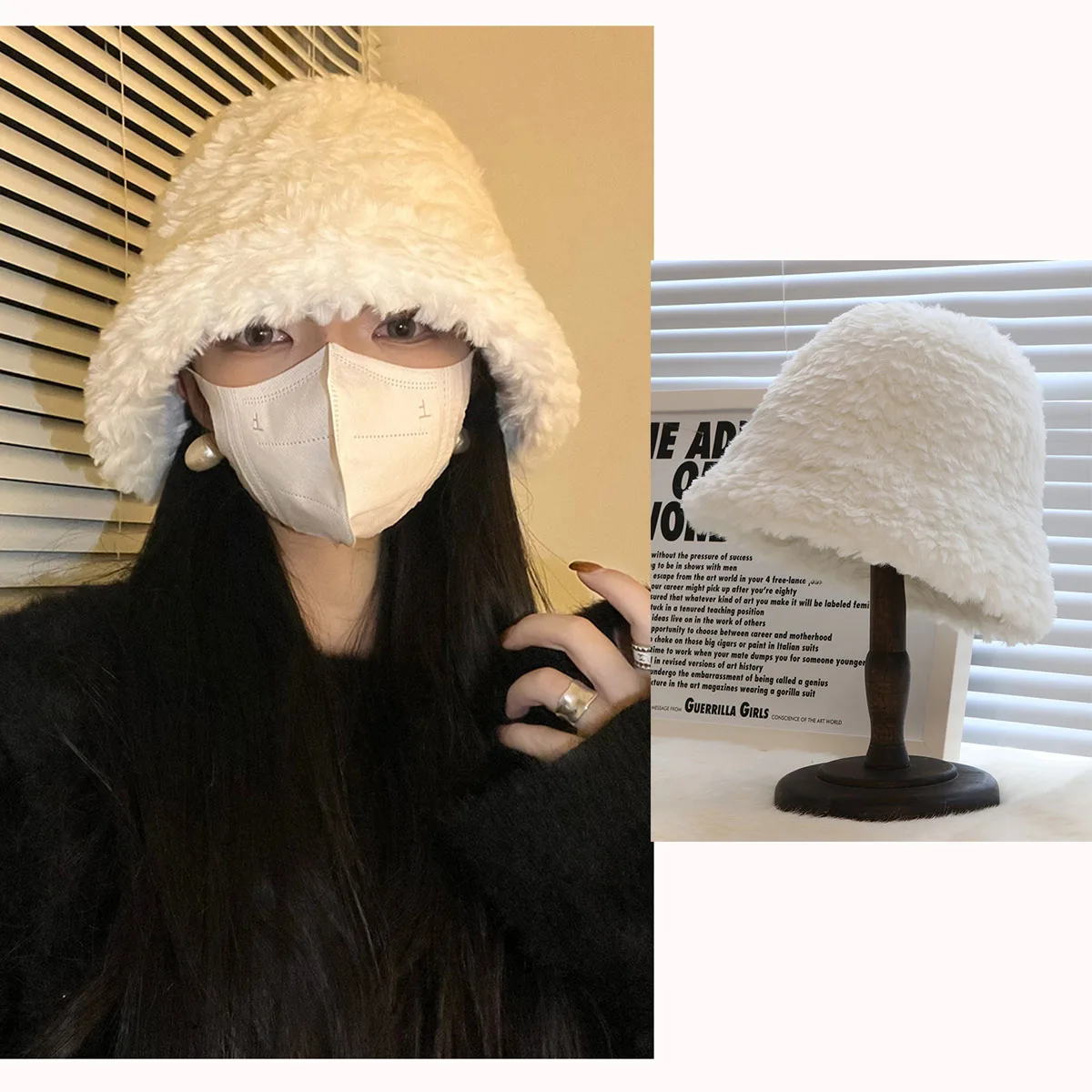 

Warm bucket Hat Artificial fur hat hats for women top hats elegant women's hats country Hat men luxury brand Women's felt hat