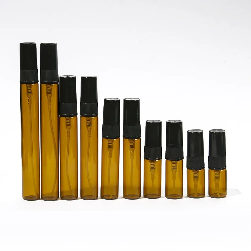 

2ml 3ml 5ml 10ml Amber color glass spray bottle glass perfume spray bottle