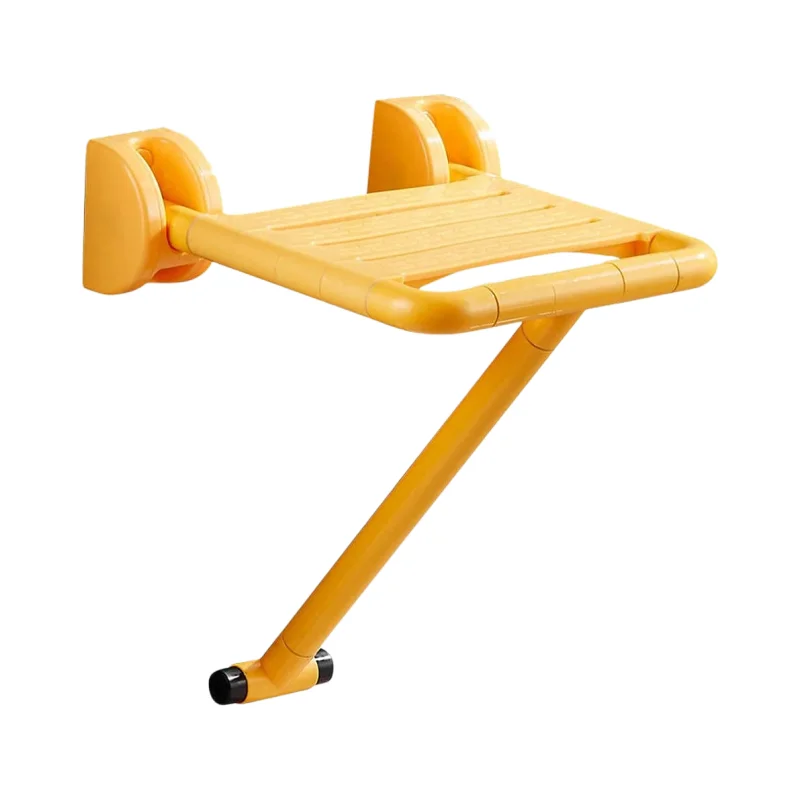 Manufacturer wall mounted shower chair folding shower seat ABS material shower stool seat for elderly 6