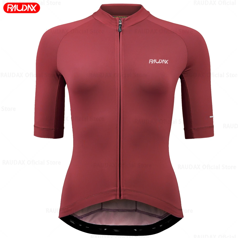 Raudax Women's Cycling Jersey 11 colors Cycling Racing Tops Summer Short Sleeve Bike Jersey Breathable Women Shirts