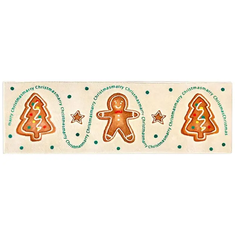 

Christmas Rugs Gingerbread Man Christmas Rug Carpet Non-Slip Christmas Carpet Soft Indoor Mat Door Mat for Living Room Holiday