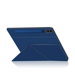 Premium Magnetic Flip Stand Case with Smart Book Cover for Tab S8 Ultra 14.6 (Dark Blue)