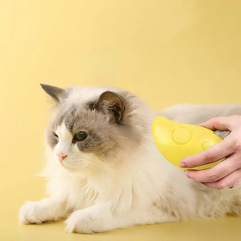 Cepillo de vapor para gatos, mejorado 3 en 1, cepillo eléctrico  autolimpiante para masaje, cepillo multifuncional para pelo de mascotas y  gatos para