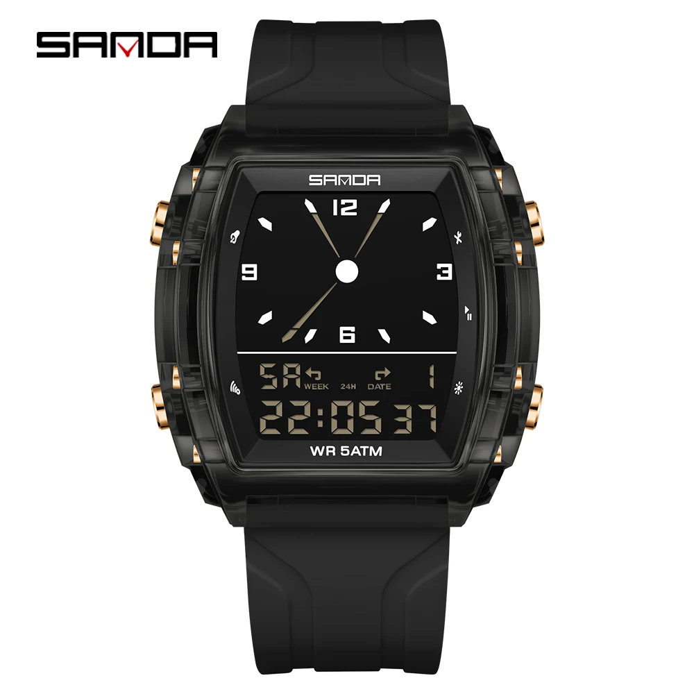 SANDA Luxury Waterproof Digital LED Sport Watch