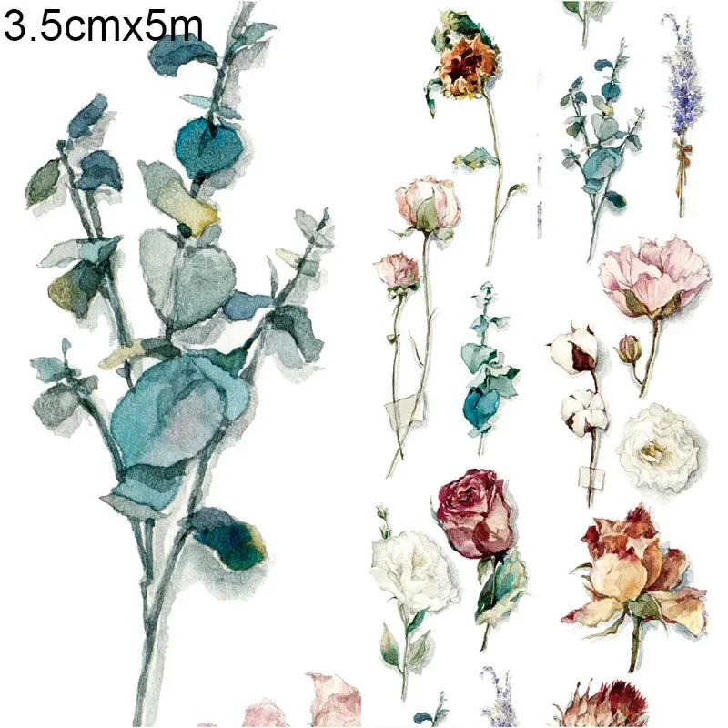 Рисунок 3 - Наклейка для скрапбукинга клейкая лента с цветами розы