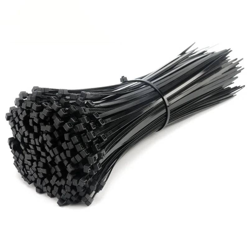

30Pcs Wide 3/4mm Self-locking Plastic Nylon Tie Black Tie Fastening Ring Cable Tie Zip Wraps Strap Nylon Cable Ties