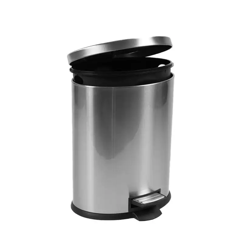 

Gallon Trash Can, Oval Bathroom Trash Can, Stainless Steel Small trash can Cesto de basura para baño Garbage bin for bathroom 