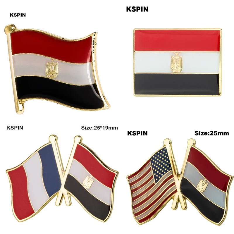 

Egypt Flag Laple Pin Badge Brooch